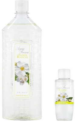AGUA FRESCA DE RUY - Flores Blancas Promoción 750ml + 50ml, Perfume Unisex, Pack 2 Productos, Colonia Hombre y Mujer, Eau de Toilette, Aroma Fresco Afrutado, Fragancia Suave y Duradera