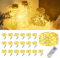 20 Stück Micro Led Lichterkette mit CR2032 Batterie, IP44 Wasserdichte Lichterkette mit Timer, 2M 20LED Mini Led Lichterketten Draht Innen für Weihnachten Deko, Halloween, Innen, Garten, Warmweiß