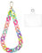 Lilbitty Colorido acrílico cadena corta colgante con perlas, correa de muñeca para, llavero colorido, joyería y colgante del bolso