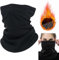 Comioke Schlauchschal Winddicht, Winter Loop Schal, Einheitsgröße Schlauchschal Halstuch, Multifunktionstuch Windabweisend Halswärmer für Outdoor Sport Radsport Laufen Ski Motorrad(Schwarz)
