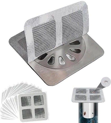 Smavles Desechable Rejilla Desague Ducha Floor Drain Sticker, 100Pcs Filtro Desague Ducha Atrapapelos Ducha para Evitar Que los Desagües Obstruidos Accesorios de Baño, Cocina, Fregadero, Bañera