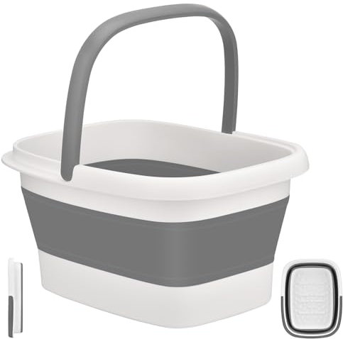 Pangutiandi Large Collapsible Foot Spa Bowl with Carry Handle for Pedicure, Relax and Massage