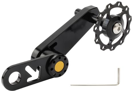 YIZITU Aluminiumlegierung Fahrräder Kettenspanner Klapprad Einzeldrehzahl-Einsteller Konverter Schaltwerk Führung Radfahren Teil