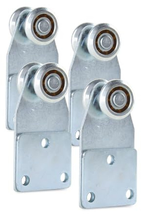 TENDAGGIMANIA Laufrolle ROSTSCHUTZ aus verzinktem Stahl - Leise Laufrolle mit 2 Lagern Gewicht 35 KG MAX - für Schiebetür, Gleiten Planen aus PVC und Stoff- SET 4 STUCK