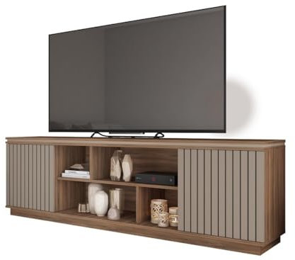 HABITMOBEL Mueble TV, Mueble Television Acabado Nogal 180 cms.