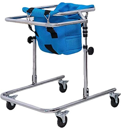 Rollator mit Rädern für Kinder mit Zerebralparese, höhenverstellbar, geeignet für Körpergrößen von 79,7–119,9 cm, Rehabilitations-Stehrahmen-Gehhilfe für Behinderte
