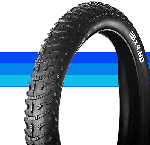 PFHKTO 26 x 4,8 Reifen, 26 x 4,80 Fat Tire, 26 x 4,8 Zoll Fat Bike Tire Folding Bead Elektrofahrradreifen, kompatibel mit Wide Mountain Snow Bicycle