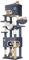 Hzuaneri 203 cm Cat Tree for Indoor Cats, Multi-layer Scratching Post with Large Platform, 2 Caves, 7 Sisal Posts, Pompoms, Cat Basket, Hammock, Suitable for Cats, Dark Grey MS20318SG
