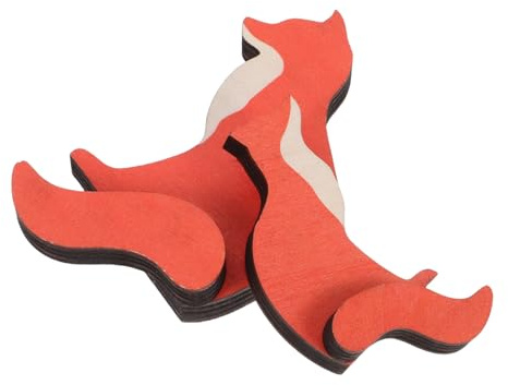 GOOHOCHY Holz Fuchs Figur Für Kinderzimmer Dekoration Türecke Regal Wald Tier Holz Dekoration Babyzimmer Wand Deko Jungen Zimmer Holzfigur