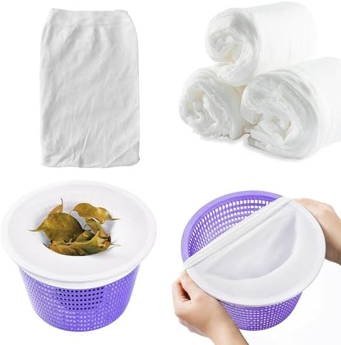 30 Stück Pool Skimmer Socken – Feine Netzfilter für Skimmerkorb – Einweg & Wiederverwendbar Pool Filter Socks für Blätter, Haare, Insekten & Schmutz – Passend für die meisten Pools & Whirlpools