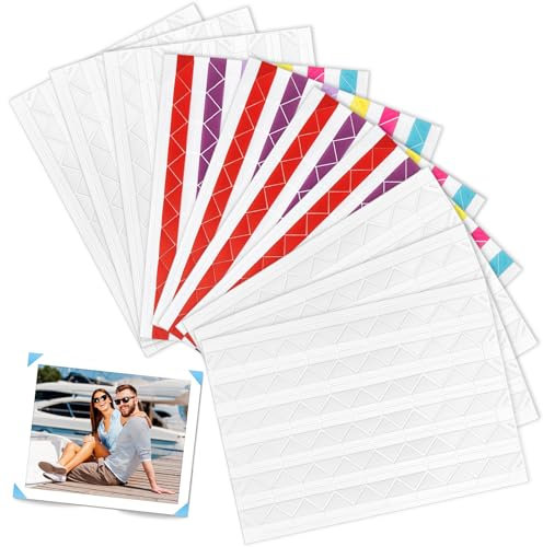 Angoli Adesivi per Foto,Angoli Autoadesivi per Foto, Angoli Adesivo per Album Fotografici, Album di Ritagli, Diari, Parete Fotografica,3060 Angoli Ddesivi Fai da Te (Trasparente, Colorati)