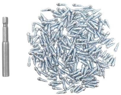 Milageto 100 x Schraubspikes für Winterreifen mit Montagewerkzeug für LKW und Autos, 4x12mm