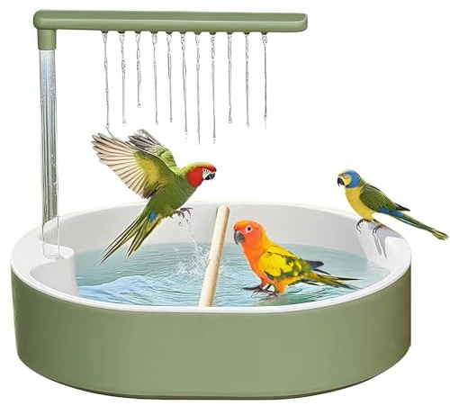 HUIKUANGEU Vasca da Bagno per Uccelli,Vasca da Bagno Automatica per Pappagalli,Vasca per Uccelli,Vasca da Bagno per Pappagalli,Automatico Uccello Vasca da Bagno,per Pappagallo