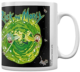 Pyramid International Rick & Morty Floating Cat Dimension Ceramic Mug Taza, Multicolor, 1 Count (Pack of 1)