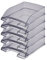 Esselte Leitz Briefkorb A4 transparent Plus (5er Pack | rauchgrau)