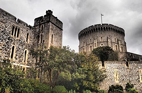 HANSEPUZZLE 22244 - Windsor Castle Puzzle 500 Teile | Gebäude Puzzle mit hochwertiger Puzzle Aufbewahrung: Kartonbox und wiederverschließbarem Beutel | Puzzle-Maße: 46 x 30 cm