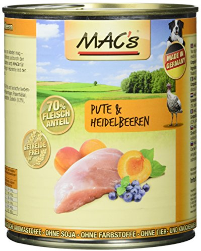 Mac's Pute & Heidelbeeren, 6er Pack (6 x 800 g)