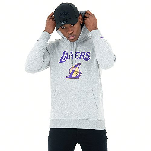 New Era - NBA Los Angeles Lakers Team Logo Hoodie - Grau Größe L, Farbe Grau