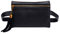 AiSi Kleine Modern Taillenbeutel Hüfttasche Bauchtasche mit Quaste verstellbaren abnehmbaren Riemen aus PU Kunstleder für Damen Schwarz