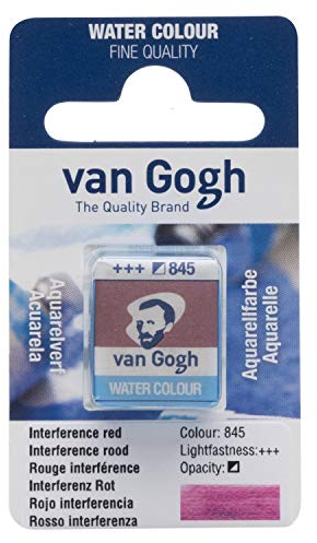 Van Gogh Aquarellfarbe, halbes Näpfchen, Interferenz Rot 845