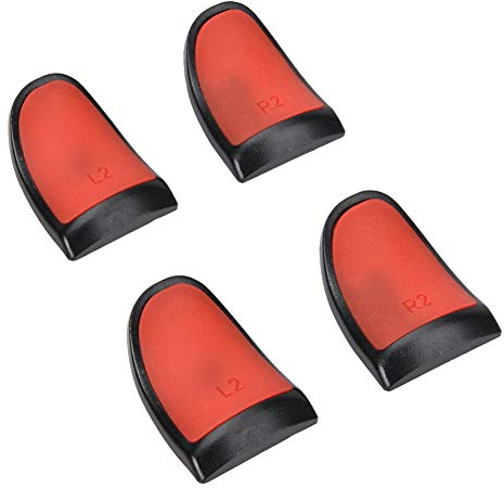 Extendeurs de Boutons L2 R2, Poignets allongés Contrôleurs L2 R2 Soft Touch, Allongement antidérapant, Sensations de la Main, Déclencheur de Boutons Extender Button Box pour PS4(Rouge)