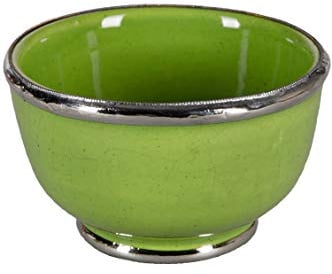 Orientalische Dipschale Cariba handgefertigt aus Keramik in Grün 11 cm