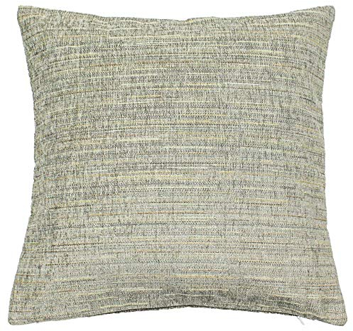 Haus und Deko Kissenbezug 40x40 cm Taupe grob meliert gewebter Stoff Leinenoptik Kissenhülle