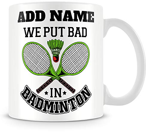 MUGGZ Badminton Mug Personalised Gift – We Put The Bad in Badminton
