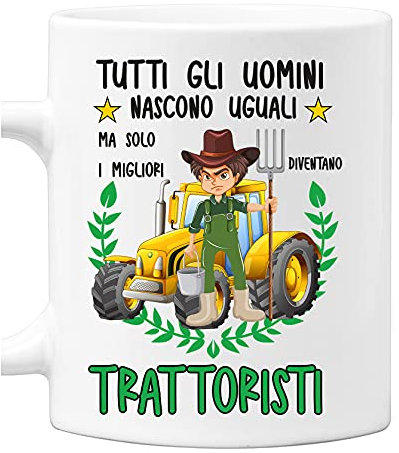 Incidiamo Tazza Trattorista divertente Mestieri Tutti gli uomini nascono uguali, ma solo i migliori diventano trattoristi tazza mug divertente mestieri