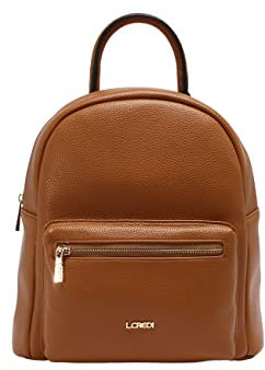 L.CREDI Women's Budapest Backpack, Cognac