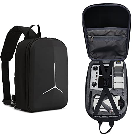 Für DJI Mini 3 PRO Aufbewahrungstasche Tasche schutzhülle Rucksack Koffer hülle Schultertasche rc case,Drohnen-Zubehör, Schwarz, L