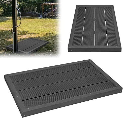 UISEBRT Pannello Solare per Doccia da Giardino, per Doccia da Giardino, Piscina, per Esterni, Antiscivolo, Antracite, 100 x 65 x 4 cm