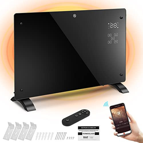 Electric Heater,2000W WiFi Convector Radiator Heater/Adjustable 3 Heat Settings,Free Standing Bedroom/Kitchen, 24H Timer,Electrical Convection Heating with Adjustable Thermostat