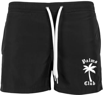 Mister Tee Herren Badehose Palms Club Swimshorts Black XL