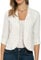 Blazer Élégant pour Femme Veste à Manches 3/4 Devant Ouvert Col Revers Slim Fit pour Bureau S Blanc