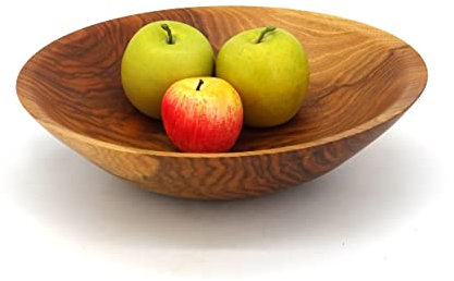Gedrechselte Schale, Obstschale, Dekoschale, Holzschüssel ∅31 cm Handarbeit aus Deutschland, massives Walnussholz, Holzschale, unikat, nachhaltig, umweltfreundlich, Walnussholz