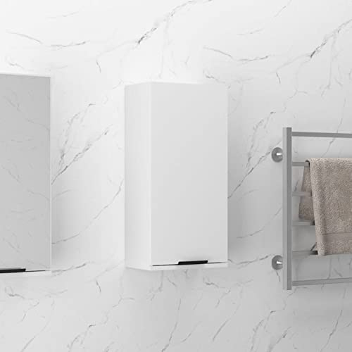 Tidyard Armario de Pared Cocina Colgar Mueble Suspendido Auxiliar Almacenaje Colgante Multiusos para Cocina Salón Baño Blanco 32x20x67 cm