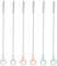 6 Pcs Brosse Paille de Nettoyage, 18CM Biberon Brosse À Paille En Acier Inoxydable Brosse De Nettoyage Doux Cheveux Spirale Brosse, Goupillon pour Pailles Réutilisables