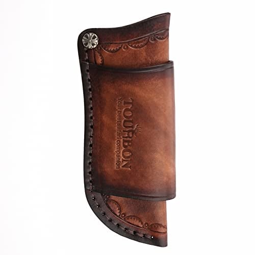 TOURBON Multitool Lederscheide EDC Messertasche für Gürtel Taschenmesserhalter Handgefertigtes Geschenk
