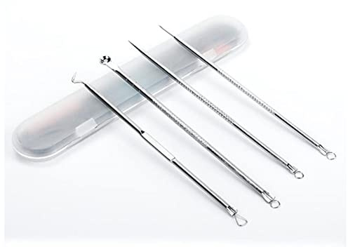 Akne Nadel 4 stücke Edelstahl Akne Entfernung Nadeln Pickel Blackhead Remover Werkzeuge Löffel Gesicht Hautpflege Werkzeuge Nadeln Gesichtsporenreiniger Akne-Nadel