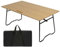 osoltus Campingtisch Blavand Bambustisch klappbar Tabletttisch mit Gasdruckfeder