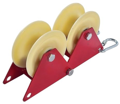 Harilla Seilrückzugsrolle, Seilaufroller, verschleißfester Kantenschutz, Kabelrolle, Seilrolle, Sicherheitsseil, manuelle Rolle zum Abseilen, 55-mm-Riemenscheibe