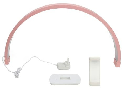 Akozon Halbmond-Tischlampe, 27 Zoll Halbmond-Nagelschreibtischlampe 40 W 3200-5600 K 2000 LM Knopfsteuerung Maniküre-Schreibtischlampe für Nagel-Wimpernverlängerung ()