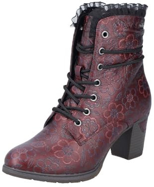 Rieker Damen 96030 Schnürstiefel, Rot, 38 EU