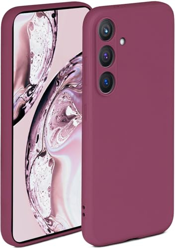 ONEFLOW Soft Case für Samsung Galaxy S24 Hülle aus Silikon mit Kameraschutz, Silikonhülle mit erhöhtem Schutz fürs Display, Backcover Schutzhülle, weiche Handyhülle, Pflaume