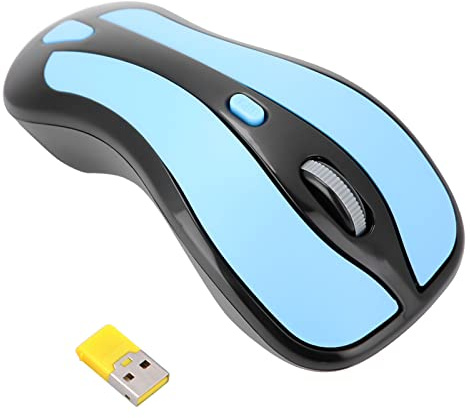 Yanmis Fly Air Mouse Gyroskop, 2,4 G, mit USB-Empfänger, Dual-Modus, 10 m Entfernung, Speichertaste, mehrere Farben für PC, Box (Blau und Schwarz)