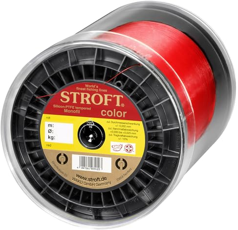 Stroft Color Monofile Angelschnur Rot 0,18mm 3,1kg 5000m