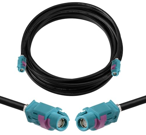 Eightwood Câble HSD Z LVDS 500 cm 4 cœurs pour BMW F30 F31 F10 F11 F25 F15 Audi VW Mercedes Peugeot Vidéo Audio Rear View Backup Caméra Navigation Rétrofit etc.