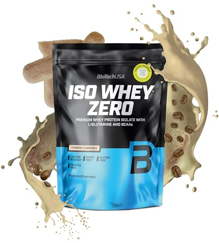 BioTechUSA Iso Whey Zero | Premium Whey Protein Isolate | Grass-Fed | Enzyme-Free | Sugar- and Gluten-free, 500g, Tiramisu