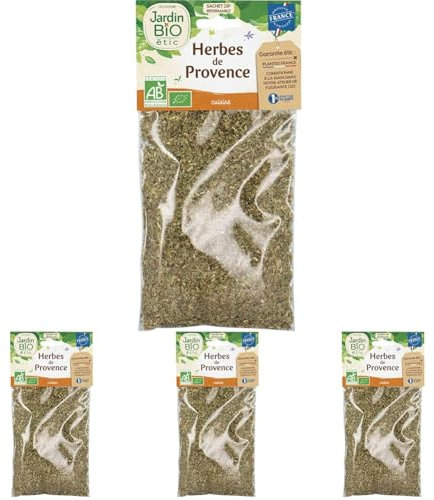 Jardin BiO étic - Herbes de provence - bio - Sel, épices, aromates - Certifié AB - Sachet de 50g (Lot de 4)
